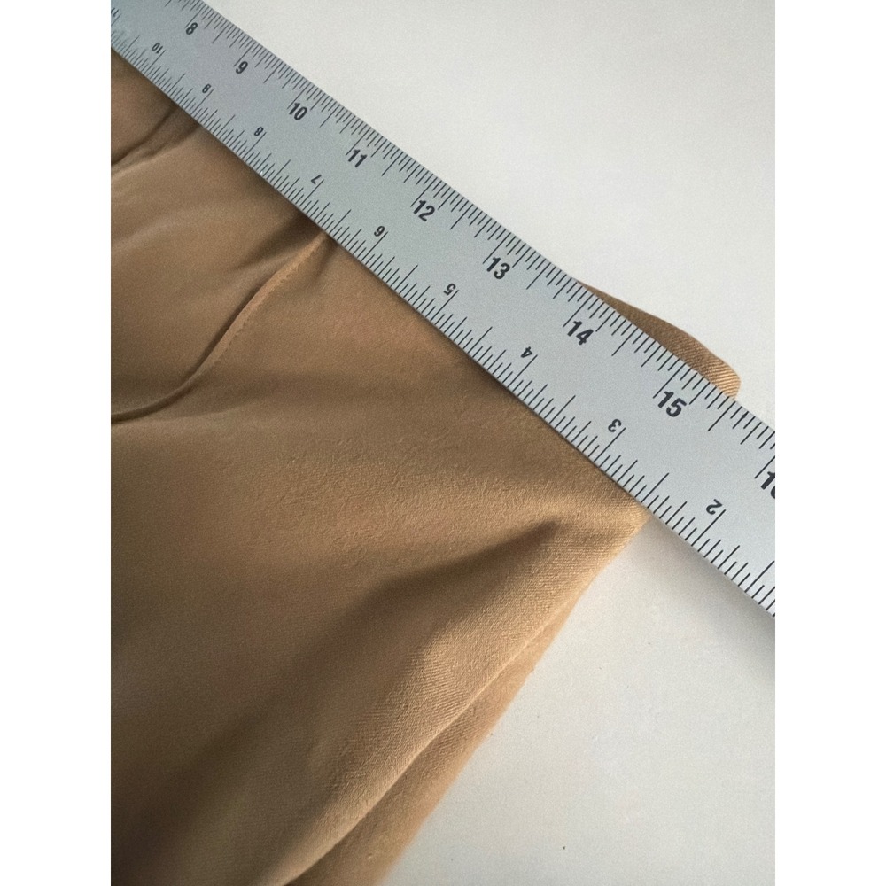 Polo Ralph Lauren Women Tan Side Zip Skinny Pants High Rise Tapered Size 12 - Picture 4 of 10